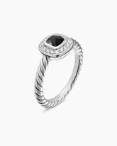 Albion® Teen Ring in Sterling Silver with Black Onyx and Diamonds, 4mm